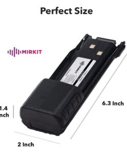 MIRKIT 3800 mAh UV82 Battery BL-8 7.4V Li-ion Compatible with Baofeng UV-82 MK3/5 UV 82HP UV 82 UV 82C Gmrs V1 MURS V1 Baofeng Accessories Baofeng Extended Battery Radio 1* BL-8 3800 BLACK 10 51tKtsnevXL