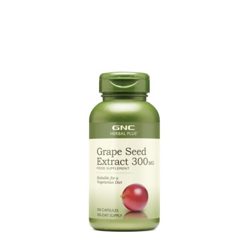 GNC Herbal Plus Grape Seed Extract, 300 mg | Provides Antioxidant Support | 100 Capsules 1