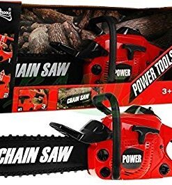 Liberty Imports Power Construction Tool Electric Chainsaw Toy Play Set with Rotating Chain and Realistic Sounds - Kids Pretend Construction Garden Yardwork 24 51tOYZqFoNL