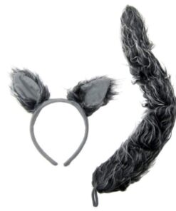 J24630 Wolf Ears & Tail Set Gray, One Size 9 51tU4XpYTmL