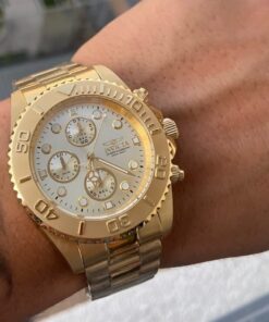 Invicta Pro Diver Men's Wrist Watch Stainless Steel Japanese Quartz 22 mm Gold Ion-Plating 34 51tVojaYYxL