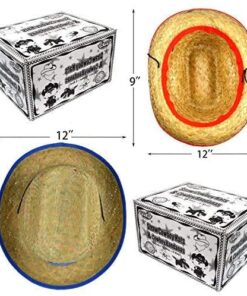 JOYIN Toy Pack of 12 Childs Straw Cowboy Hats with Cowboy Bandannas (6 Red & 6 Blue) Christmas Party Favors 25 51tWsc2D02L