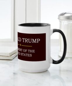 CafePress Donald Trump For President V3 Large Mug 15 oz (444 ml) Ceramic Coffee Mug White/Black Inside 8 51tYRnYDyuL