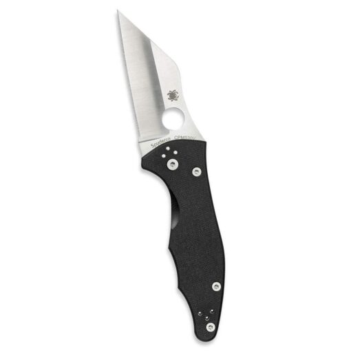 Spyderco Yojimbo 2 Specialty Tactical Knife with 3.2" CPM S30V Steel Black Wharncliffe Blade and Durable Black G-10 Handle - PlainEdge - C85GP2 Steel Blade