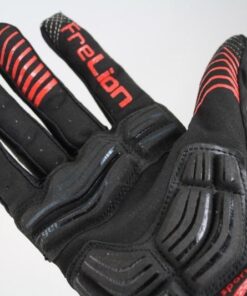 FIRELION Bike Gloves for Men/Women Cycling,Cycling Gloves for Outdoor MTB DH Road Racing,Full Finger Half Finger Padded Bicycle Protective Gloves,Non-Slip Shock-Absorbing Touchscreen Riding Gloves Large Full Red 48 51tewfzFOpL