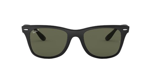 Ray-Ban Rb4195 Wayfarer Liteforce Square Sunglasses Matte Black/Polarized Green 52 Millimeters