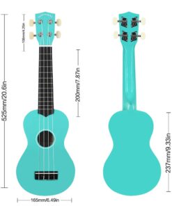 Alternative view of POMAIKAI Soprano Ukulele for Beginners, Guitar 21 Inch Ukelele Instrument for Adults Wood Guitar Small Hawaiian Ukalalee Starter with Gig Bag (Light Blue) Light Blue