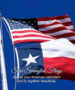 American Flag 5x8-100% Made in USA Using Tough, Long Lasting Nylon Built for Outdoor Use, UV Protected and Featuring Embroidered Stars and Sewn Stripes Plus Superior Quadruple Stitching on Fly End 20 51toU FW6L 1