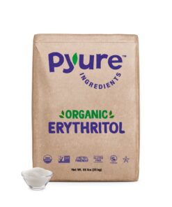 Organic Erythritol – Granulated, non-GMO, Natural Sweetener, Bulk Ingredient, 25 Kg (55 Lb)