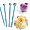 Evwoge 4pcs Ball Repairing Stick Embossing Stylus Modelling Dotting Sculpting Tools Double Ended Cake Decoration Tools, Ball Caulking Finisher Ceramic Tile Glue Gap Scraping Tool 45 51tud4VjjgL