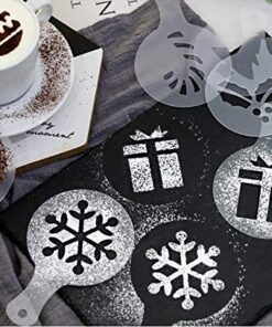 38 Coffee Decorating Stencils, Magnoloran Coffee Art Stencils Barista Template for All Kinds of Mousse, Cup Cake, Birthday Cake, Coffee + 1 Piece Coffee Latte Art Pen 38 Coffee Stencils+ 1 Coffee Latte Art Pen 22 51tuxZEyoGL