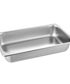 Mophorn 4 Pack Hotel Pan 3.7" Deep Steam Table Pan Full Size with Lid 20.8" L x 13" W, 22 Gauge Stainless Steel Anti Jam Table Pan 4" Deep 17 51txDHtms8L