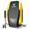 VacLife Portable Air Compressor - Air Pump for Car Tires (up to 50 PSI), 12V DC Tire Pump for Bikes (up to 150 PSI) w/ LED Light, Digital Pressure Gauge, Model: ATJ-1166, Yellow (VL701) Large