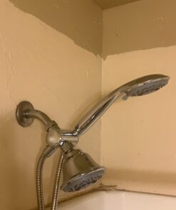 AquaStorm by HotelSpa 30-Setting SpiralFlo 3-Way HIGH PRESSURE Luxury Shower Head/Handheld Showerhead Combo with Water Saving Economy Mode/Chrome Chrome & Gray 30 51txiTPctL