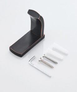 BLISSPORTE Bathroom Single Towel Wall Hook Oil Rubbed Bronze Bathrobe Coat Hanger Premium Brass Hand Towel Holder Organizer Heavy Duty Kitchen Lavatory Closet Hat Handbage Hanging Rack (2-Pack) 17 51tzXrUoRL