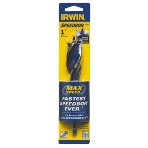 IRWIN SPEEDBOR Tri Flute Wood Drill Bit 1" X 6"(3041007) 1-Inch Bit