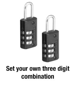 Master Lock Set Your Own Combination Luggage Lock, 2 count (Pack of 1), Black 2 count (Pack of 1) 32 51u1RJpC1aL