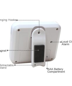 XREXS Digital Kitchen Timer Magnetic Countdown Up Cooking Timer Clock with Magnet Back and Clip, Loud Alarm, Large Display Minutes and Seconds Directly Input-White (2 Battery Included) (DC-12) Old Version 17 51u2Cf4f9mL