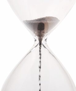 Alternative view of GracesDawn Hand-Blown Glass Sand Timer Magnet Magnetic Hourglass Beautiful Wooden Base