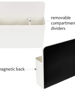 Alternative view of Magnetic Dry Erase Marker Holder,Pen and Eraser Holder for Whiteboard，Magnet Pencil Cup Utility Storage Organizer for Office, Refrigerator, Locker and Metal Cabinets (2 Pack) 2 Pack