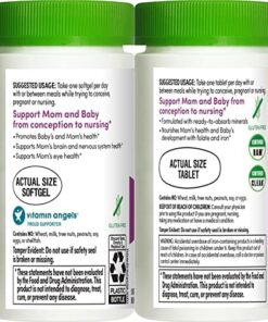 Rainbow Light Prenatal Daily Duo Multivitamin Kit, With Prenatal One Daily Multivitamin and Prenatal DHA Omega-3 Fish Oil for Mom's Health and Baby's Development Support, 30 Count 42 51uC20hGaiL