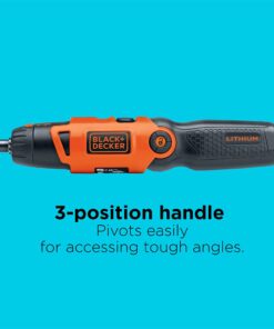 BLACK+DECKER Cordless Screwdriver with Pivoting Handle, Electric Screwdriver, 180 RPM, 3.6V, Charger and 2 Hex Shank Bits Included (Li2000) Screwdriver Only 30 51uDcgE2yyS