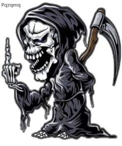 Reaper with Middle Finger Sticker Funny CAR 6 51uEfvppCML