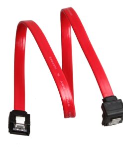 Relper-Lineso 6 Pack 90 Degree Right-Angle SATA III Cable 6.0 Gbps with Locking Latch 18Inch (6X Sata Cable Red) 12 51uGq8N0zbL