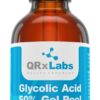Glycolic Acid 50% Gel Peel with Chamomile and Green Tea Extracts - Professional Grade Chemical Face Peel for Acne Blemishes, Collagen Boost, Wrinkles, Fine Lines - Alpha Hydroxy Acid - 1 Bottle of 1 fl oz