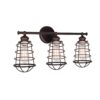 Design House 519736 Ajax Industrial Modern Light with Metal Wire Cage, 3, Coffee Bronze 3-Light 42 51uLL6zrNL