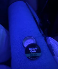 Tattoo Goo Original Travel Size Tattoo After Care, Natural Tattoo Balm with Beeswax and Cocoa Butter, Soothing Tattoo Ointment and Brightening Care, .32 oz; Packaging may vary 26 51uLXAvM zL