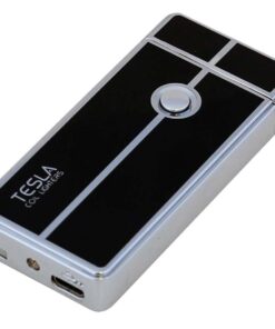 Tesla Coil Lighters™ USB Rechargeable Windproof Arc Cigarette Lighter with Charging Cable and Carrying Pouch Black/Silver 15 51uORGFj9AL