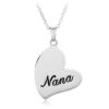 CHUVORA 925 Sterling Silver Nana Heart Grandmother Grandma Pendant Necklace, 18 inches 20 51uPzNetsXL