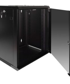 NavePoint 12U Server Rack Enclosure with Glass Door, Cooling Fan, Locks, & Removable Side Panels - 12U Wall Mount Network Cabinet 19 Inch Rack 17.7 Inches Deep 29 51uQbILreL