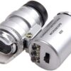 Grow Room Microscope - 60x Handheld Mini Pocket LED Loupe Magnifier - Blue or White Light -