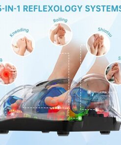 TISSCARE Shiatsu Massage Foot Massager Machine - Improves Blood Flow Circulation, Deep Kneading & Tissue with Heat/Remote, Neuropathy, Plantar Fasciitis, Diabetics, Pain Relief Upgrade Gray 47 51uUlyYvxL