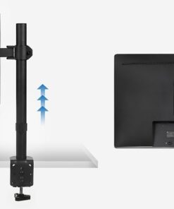 Mount-It! Single Monitor Arm Mount | Desk Stand | Full Motion Height Adjustable Articulating Tilt | Fits 19 21 24 27 29 30 32 Inch VESA 75 100 Compatible Computer Screen | C-Clamp and Grommet Base 34 51uXnFjlpAL