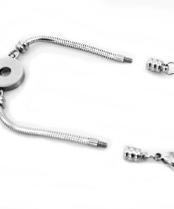 Timeline Treasures Charm Bracelet for Women, Fits European Bead Charms, Snap Button, 7.5 Inch 7.5 Inches (19 cm) 14 51uc0hrAIQL