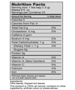 Seagate Products Olive Leaf Herbal Mint Tea 24 Count (pack of 1) 3 51ugEJ6GY0L