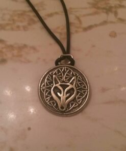 Deva Designs Celtic Wisdom Wolf Pewter Pendant 16 in. Cord Necklace 11 51uihze98yL