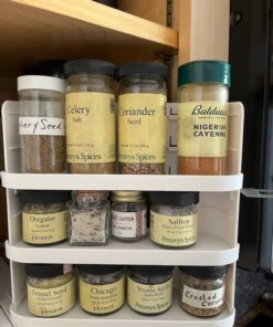 Cabinet Caddy SNAP! Sliding Spice Rack Organizer for Cabinet, Just Pull & Rotate, 3 Snap-In Shelves Adjust for 5 Levels of Storage, Magnetic Modular Design, Non-Skid Base, 8.9”H x 6.1”W x 10.8”D 46 51um3FdxkL