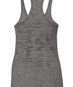 Alternative view of Blue Line American Flag - Support Cops Police Ladies Racerback Tank Top X-Small Charcoal