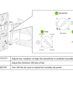 Leviton IPHS5-1LW Decora In-Wall Humidity Sensor & Fan Control , 3A, Single Pole, White 1 Pack 35 51uwoDF8VzL