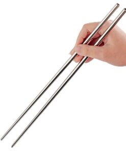 MyLifeUNIT Extra Long 14 Inch Japanese Hot Pot Chopsticks, Stainless Steel Cooking Frying Noodle Chopsticks (3 Pairs Set) 10 51v 8Z4qanL