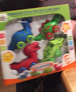 3 Bees and Me Dinosaur Car Toys for Toddlers | Dinosaurs with Wheels 4-in-1 Pack, Fun Party Toy, Play Set for Kids | Birthday Gift for Boys and Girls 35 51v KooUdEL