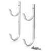 Aquatix Pro Pool Pole Hanger Premium 2pc Aluminium Holder Set, Ideal Hooks for Telescopic Poles, Skimmers, Leaf Rakes, Nets, Brushes, Vacuum Hose, Garden Tools and Swimming Pool Accessories (1) 1 43 51v01tPTRTL