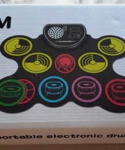 Miortior Electronic Drum Set, 10 Pads Roll-up Drum Practice Pad with Drum Pedals & Drum Sticks, Portable Drum Pad Machine Built-in Speaker with Headphone Jack, Great Christmas & Birthday Gift for Kids 24 51v2MMcGyCL