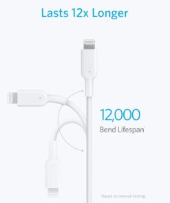Anker 321 USB-C to Lightning Cable (6ft,White), for iPhone 13 Pro 12 Pro Max 12 11 X XS, AirPods Pro, Supports Power Delivery (Charger Not Included) MFi Certified 6ft White 29 51v6PlM4YmL