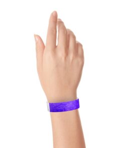 WristCo Purple Tyvek Wristbands for Events - 500 Count - Comfortable Tear Resistant Paper Bracelets ID Wrist Bands for Concerts Festivals Admission Party Identification 15 51vDcp9KebL