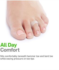 NatraCure Gel Hammer Toe Crest Pads (Left/Right) - 1 Pair – (Toe Straightening Cushion, For Mallet Toes and Overlapping Toes) - 3035-M CAT 2 Count (Pack of 1) 9 51vDgc SBoL